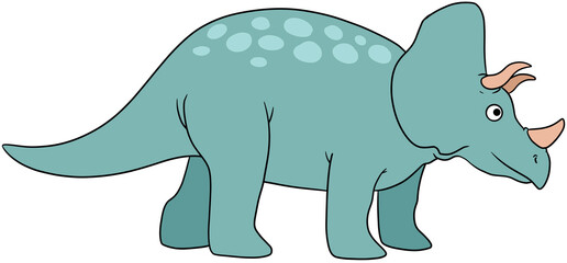 dinosaur cartoon outline illustration colorful