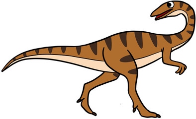dinosaur cartoon outline illustration colorful