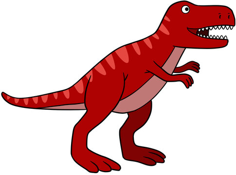 dinosaur cartoon outline illustration colorful