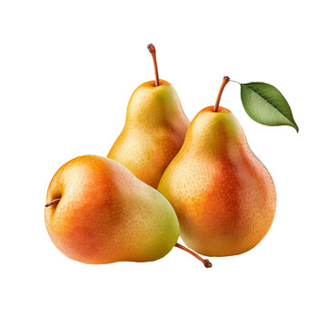pears on a transparent background