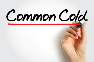 Common Cold is a viral infection of your nose and throat, upper respiratory tract, text concept...