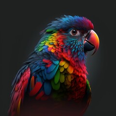 parrot beauty colorful illustration design