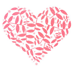 Pink Abstract heart shape.	