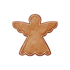 Watercolor gingerbread.	