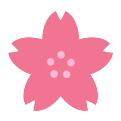シンプルな桜のイラスト　単品　ピンク