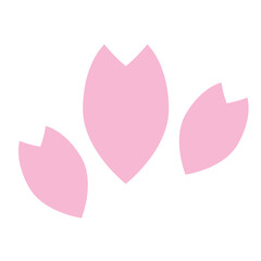 シンプルな桜のイラスト　単品　ピンク