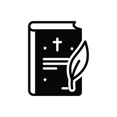 Black solid icon for wrote write