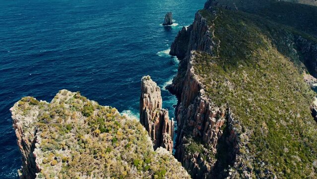 Cape Hauy Drone View Of Peninsula in Tasmania, Australia 3