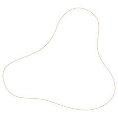 Fototapeta premium PNG. Brown blob line art outline. 