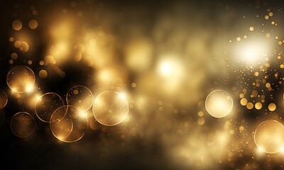 abstract gold background with blur bokeh light,  glitter glow magical moment luxury atmosphere, Generative Ai