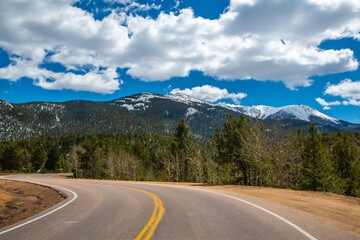 A long way down the road going to Colorado Springs, Colorado