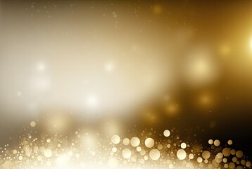 Fototapeta na wymiar abstract gold background with blur bokeh light, glitter glow magical moment luxury atmosphere, Generative Ai