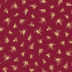 Seamless pattern with a beautiful bouquet of roses,