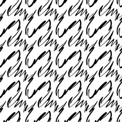 Seamless abstract black and white pattern. Vector illustration.