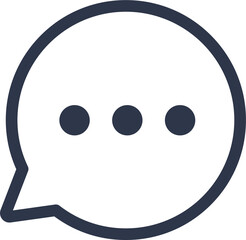 Chat icon in black colors. Messaging signs illustration.