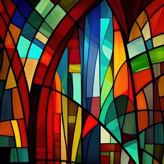 Fototapeta premium Beautiful abstract stained glass pattern