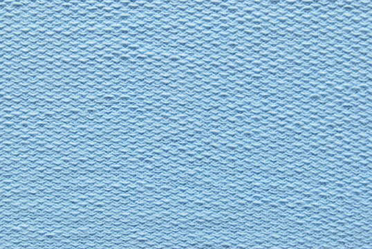 Blue Color Cotton Boucle Fabric Texture As Background