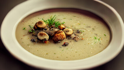 Mushroom soup delicious food