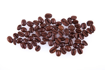 coffee beans isolated on white