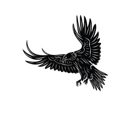 Eagle Flying Silhouette, art vector design