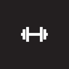 Gym and fitness logo design template, Made with lines that look elegant and minimalist.