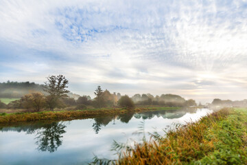 North Walsham Dilham Canal in Norfolk sunrise - 566177718