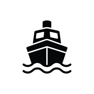Ship icon vector design template on trendy design