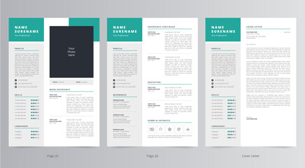 Resume Template, Professional Modern Resume Template, CV Template