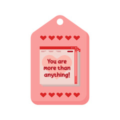 Valentines Day Tag Labels in Flat Illustration
