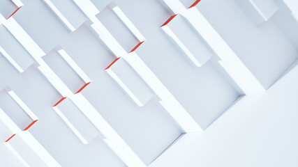 Abstract geometric background. Folded paper texture. Kirigami paperwork.