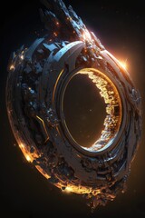 The unknown extracurricular ring of extraterrestrial relic ,made with Generative AI