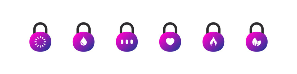 Locks signs. Security lock icons. Icons of smart locks. Vector images