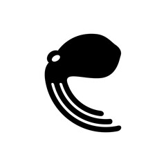 Fototapeta premium octopus silhouette vector and symbol