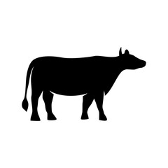 silhouette of a cow vector and symbol