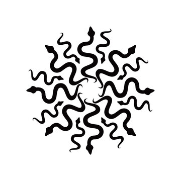 snake ornament vector. snake vector for tattoo, sticker and etc