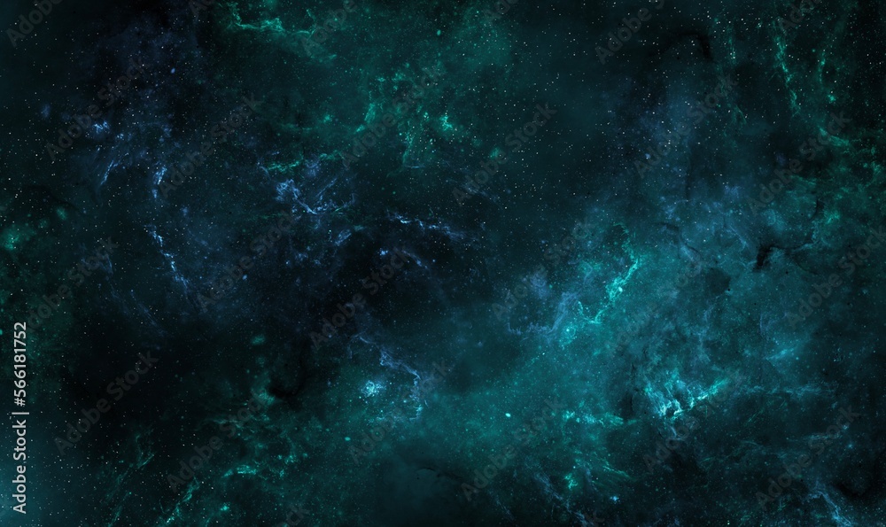 Wall mural space background with realistic nebula and shining stars. realistic starry night. magic color galaxy