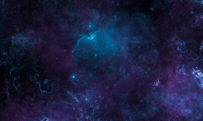 Space background with realistic nebula and shining stars. Pink and blue galaxy space background....