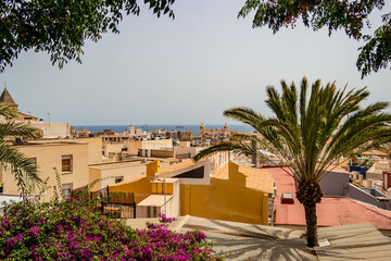 View of the Santa Creu neighborhood in Alicante, Andalusia, Spain