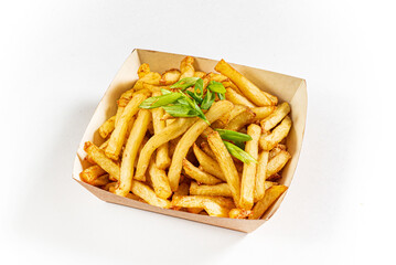 french fries in the box