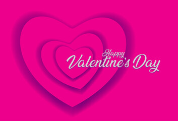 Obraz na płótnie Canvas Valentine's day background with pink heart shape