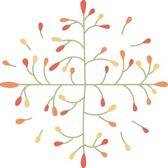 Abstract Tree Top View Illustration.