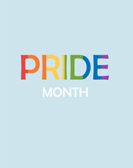 Pride month card, poster lgbt 