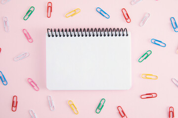 Notepad with Paperclips