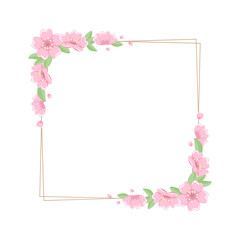 Square Cherry Blossom Frame