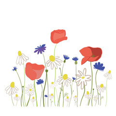 Spring flowers banner design background
