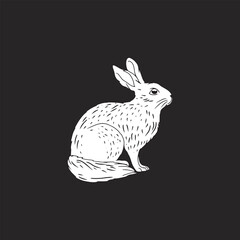 Hand Draw Sketch Illustration Rabbit Vector Design