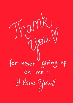 Thank You card for Valentine's Day