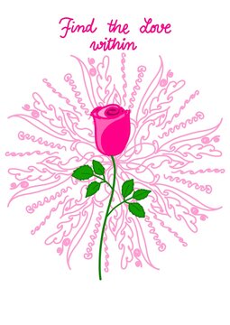 Mandala with a rose