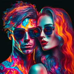 Obraz premium Valentine´s day, AI Generated, rave is about love.