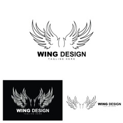 Wings Logo, Phoenix Logo, Bird Wing Vector, Template Illustration, Wing Brand Design